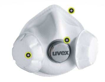 uvex silv-Air E 7233/7333 FFP2/FFP3 breathing protection mask