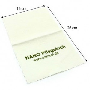 Silver care cloth with nanopolymer