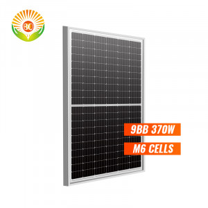 BQ Solar 166mm Module 370w Half Cell Monocrystalline Solar Panel