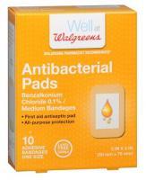 Walgreens Antibacterial Pads Adhesive Bandages 10.0ea
