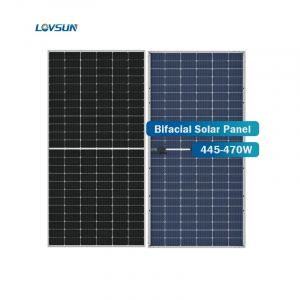 Solar Bifacial Mono Half Cell Solar Panel 440w 450w 460w 470w photovoltaic panels