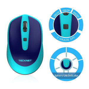 TeckNet Omni Mini 2.4G Wireless Mouse Blue