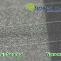 Nanotechnology glass coating for heavy duty glass protection and reduction of dust accumulation